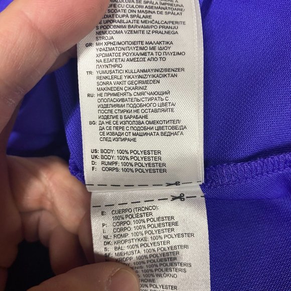 Adidas Golf Shirt Men Large L Purple Sports Activewear Golfing Embroidered Logo - Picture 5 of 10
